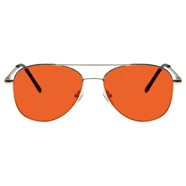 Okulary Aviator NightShield ze złotymi oprawkami