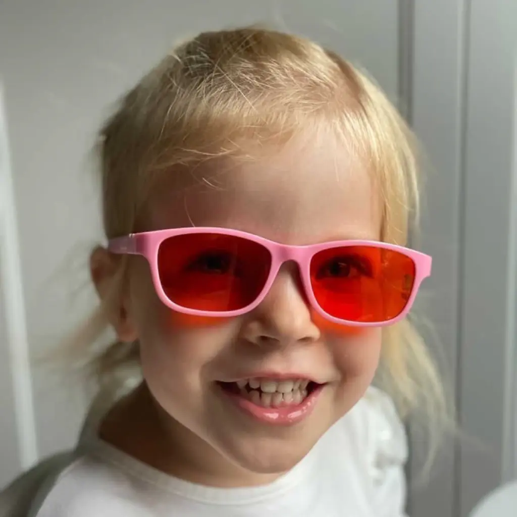 Okulary dla dziewczynki 2-6 lat Szafir NightShield klasyczne okulary blokujące światło niebieskie