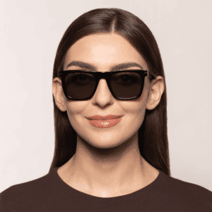 Okulary słoneczne Vintage Black SunShield dla kobiet na lato