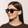 kobieta w okularach słoneczne Vintage Black SunShield