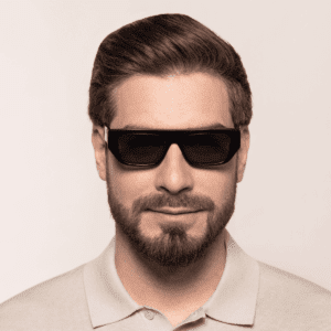 Eleganckie męskie okulary słoneczne Vibe Black SunShield