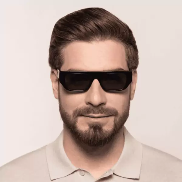 Eleganckie męskie okulary słoneczne Vibe Black SunShield