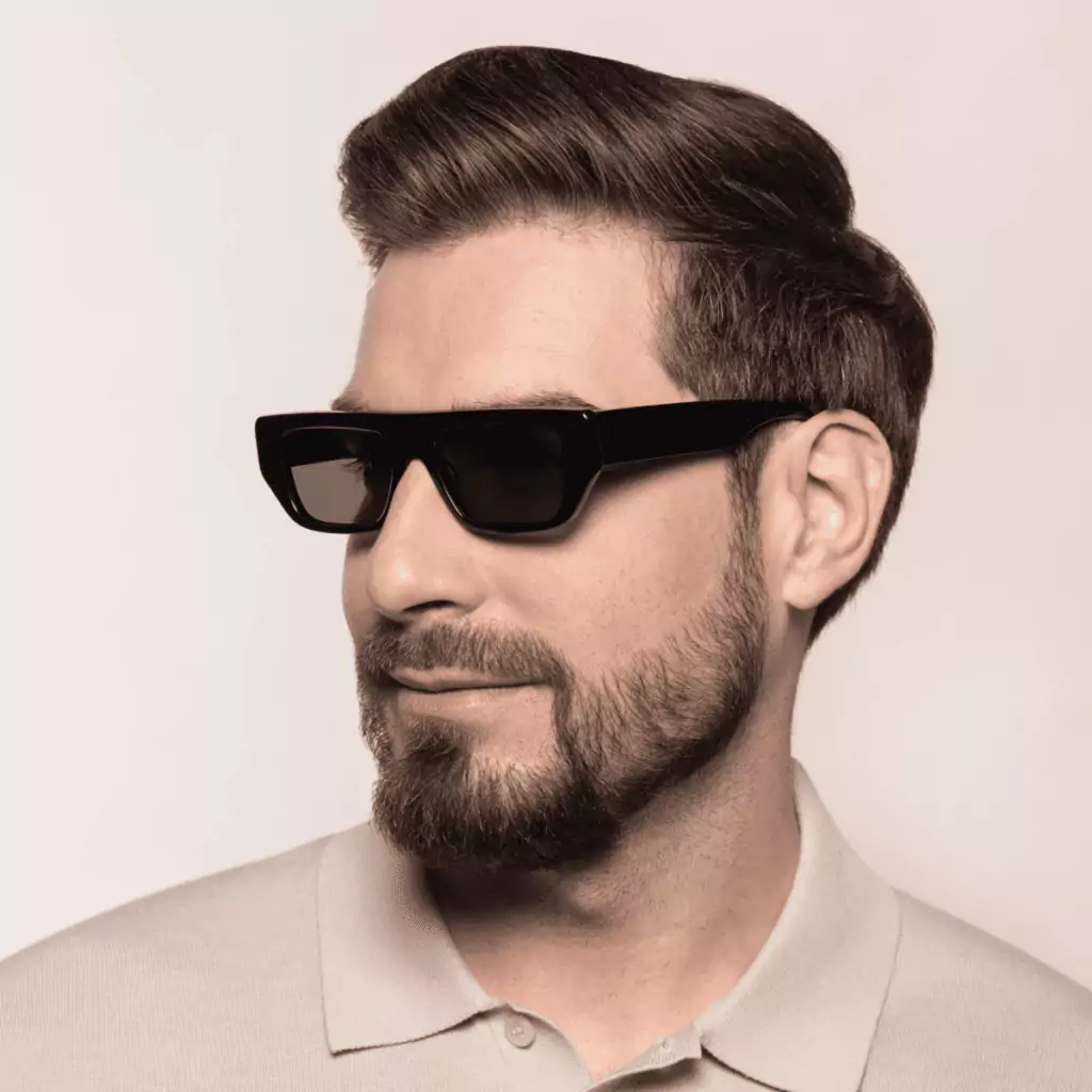 Vibe Black SunShield Okulary słoneczne na lato dla mężczyzn