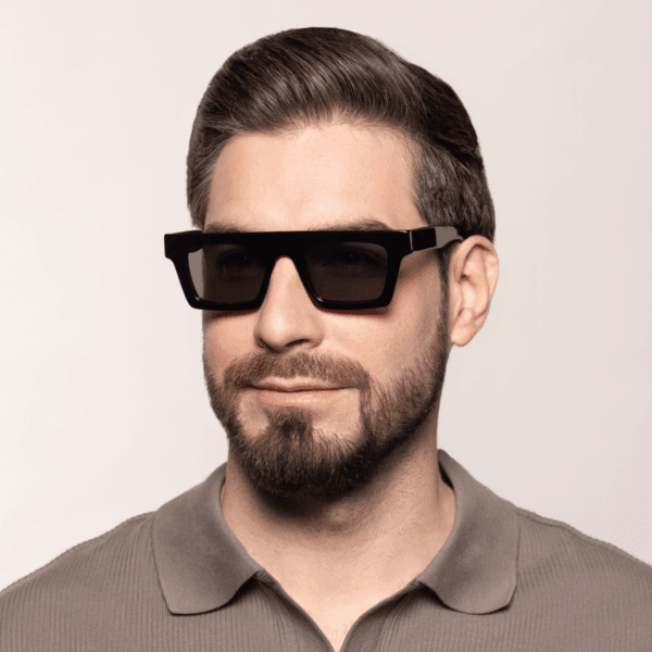 Męskie ciemne okulary słoneczne Tiger Black SunShield