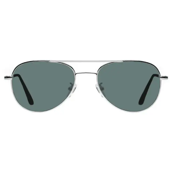 Okulary słoneczne Aviator Silver SunShield od przodu