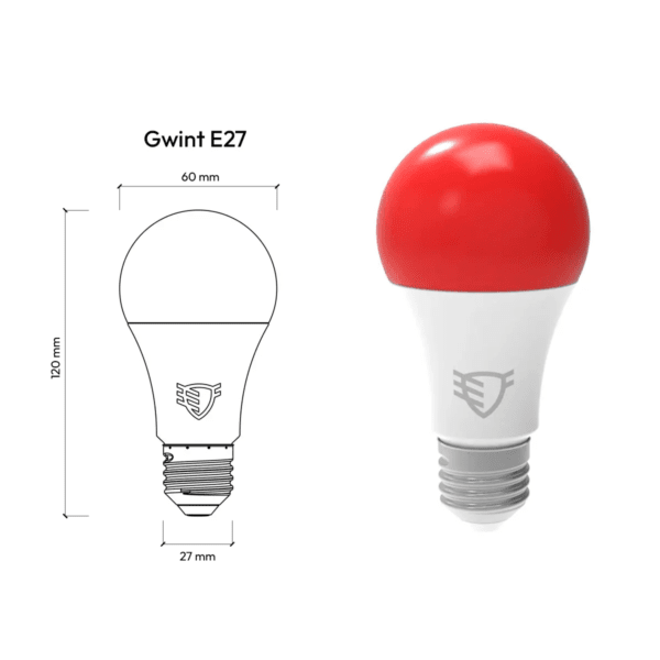 Gwint do żarówki NightTorch E27, wymiary