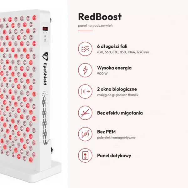 Lampa na podczerwień RedBoost wyróżniki