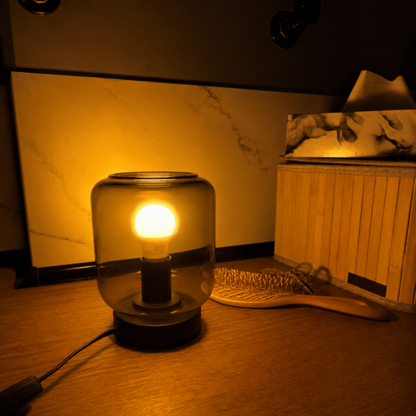 lampka Aura z żółtą żarówką DayTorch