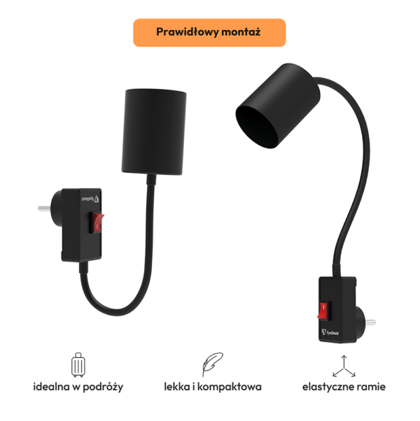 Kompaktowa lampka do kontaktu Flexo