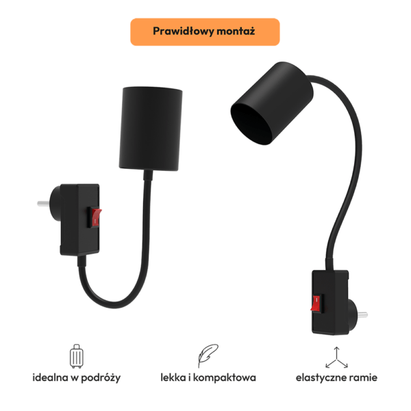 Kompaktowa Lampka do kontaktu Flexo