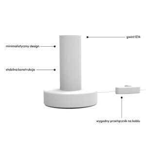 Wyróżniki minimalistycznej lampki Nova White