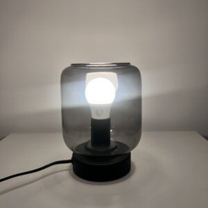 lampka z kloszem czarna Aura z żarówką FullSpectrum DayLight