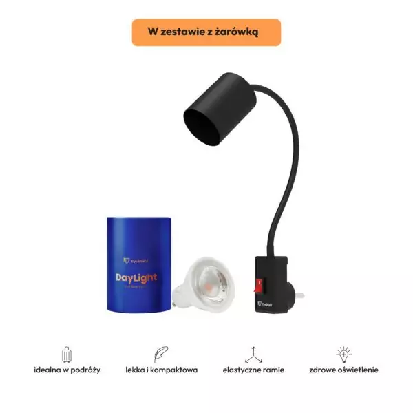 Lampka do kontaktu Flexo z żarówką FullSpectrum DayLight