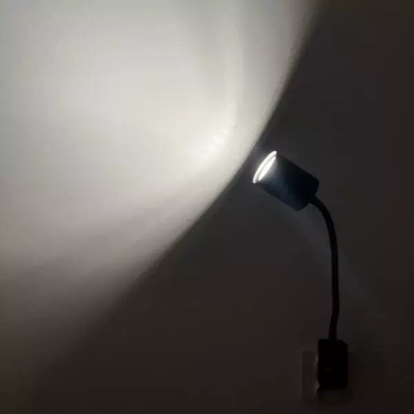 lampka do kontaktu Flexo z zapaloną żarówką FullSpectrum Daylight