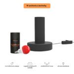 Czarna lampka Nova z żarówką NightTorch