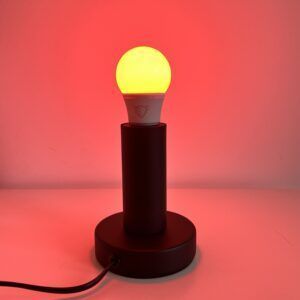 Czarna lampka Nova z żarówką NightTorch