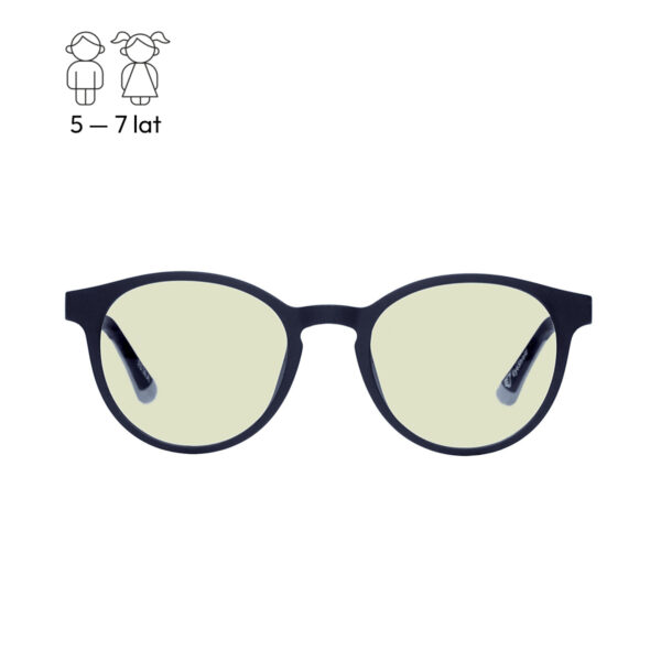 Okulary dla dzieci Pixel Black DayShield z filtrem światła niebieskiego