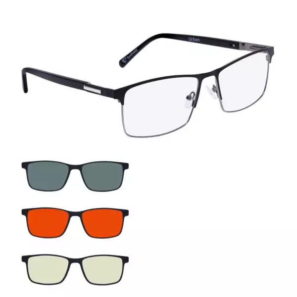 Okulary korekcyjne Urban z nakładkami magnetycznymi