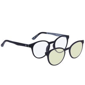 Okulary dla dzieci z nakładkami magnetycznymi – Pixel Black 2w1: DayShield i NightShield