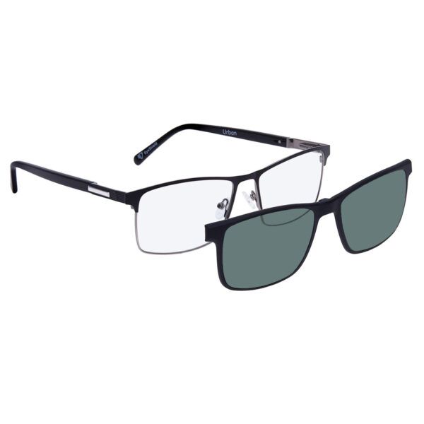 Okulary korekcyjne - zestaw z nakładkami Urban Sun z filtrem światła niebieskiego