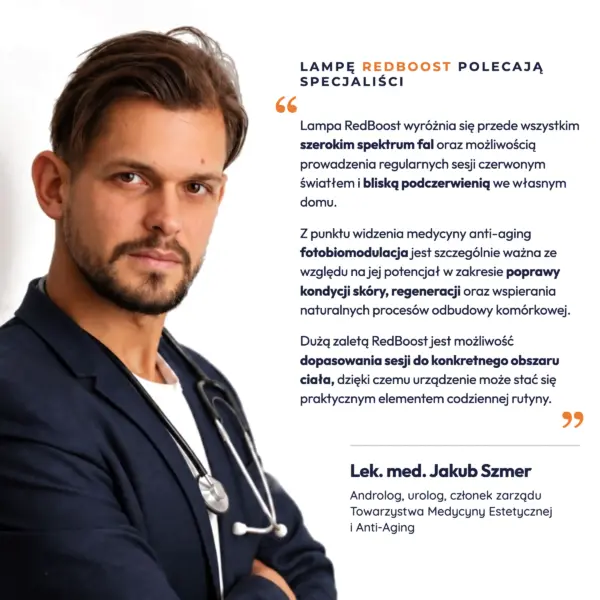 Opinia lekarza Jakuba Szmera na temat lampy na podczerwień RedBoost