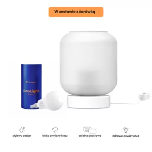 lampka Aura White z żarówką FullSpectrum DayLight