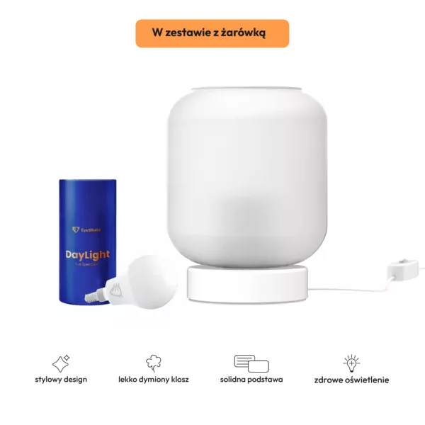 lampka Aura White z żarówką FullSpectrum DayLight