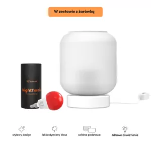 lampka Aura White z żarówką NightTorch