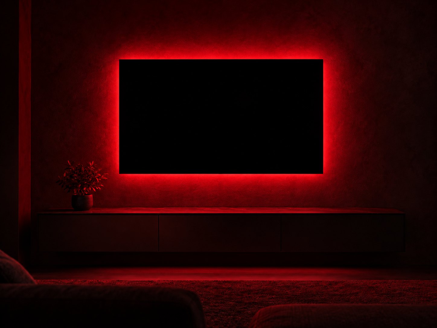 Poświata za telewizorem