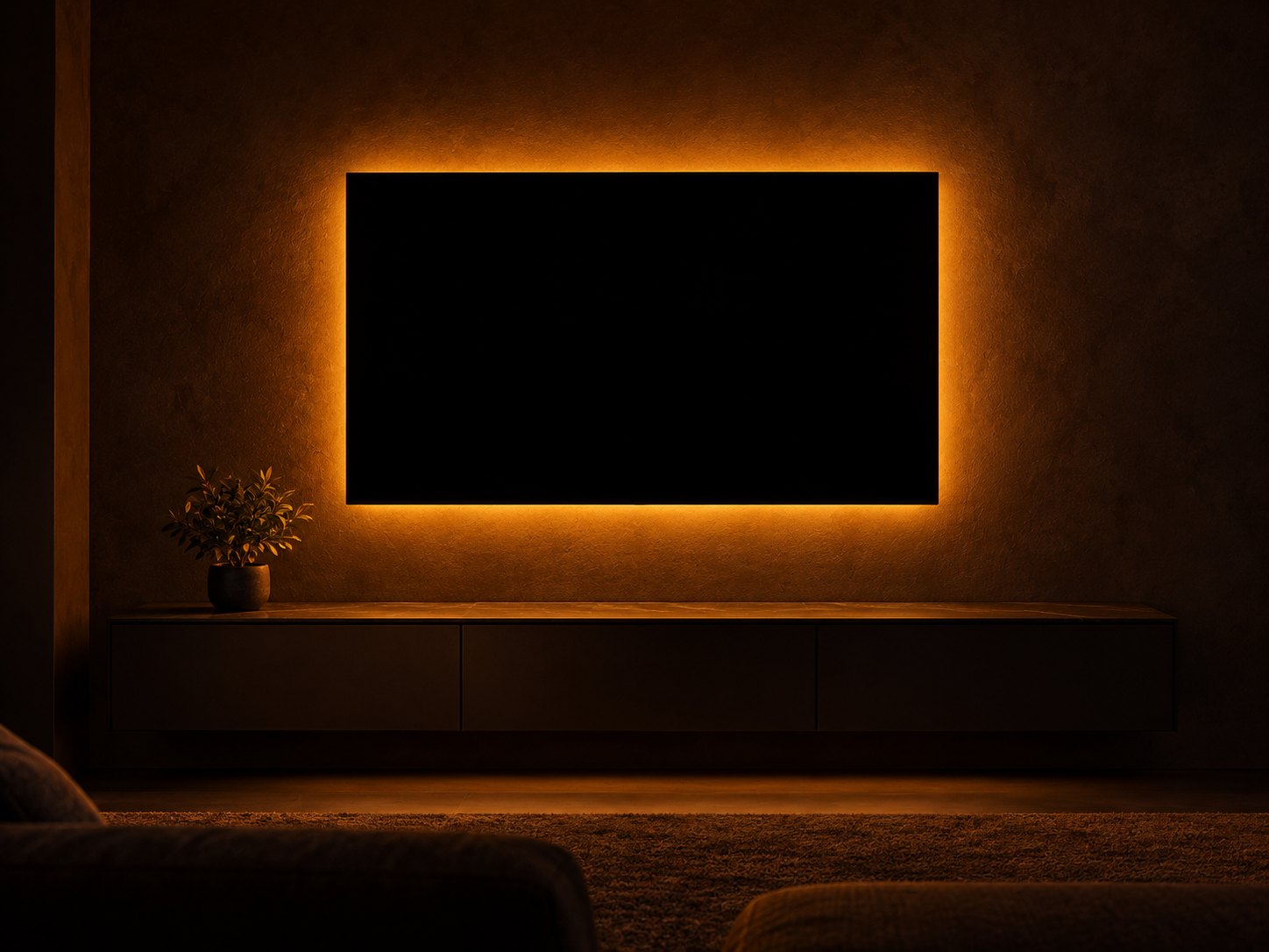 Poświata za telewizorem